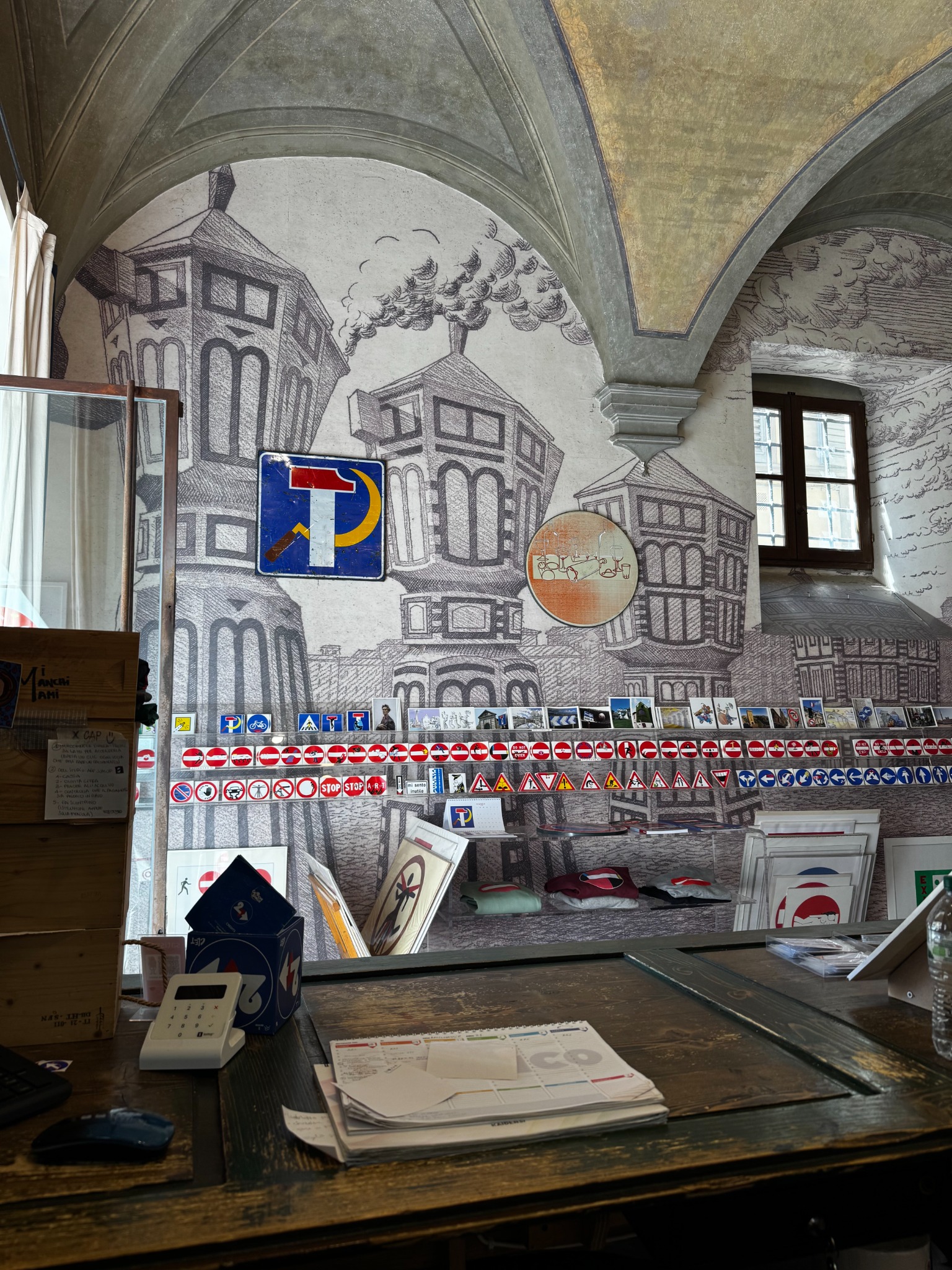 CLET Studio display of altered traffic signs