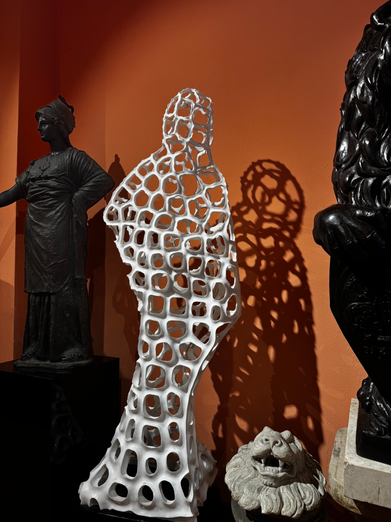 Contemporary sculpture installation at Frilli Gallery